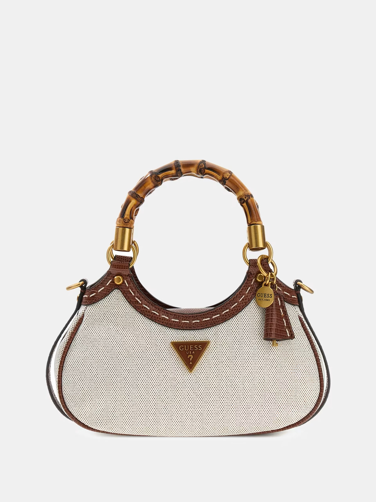 Bolso de mano con asa de bambú Zabry