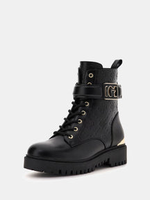 Bota de combate Oranda 4G con logotipo de peonía