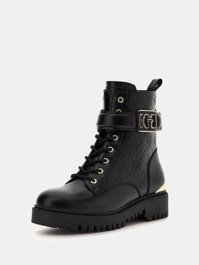 Bota de combate Oranda 4G con logotipo de peonía