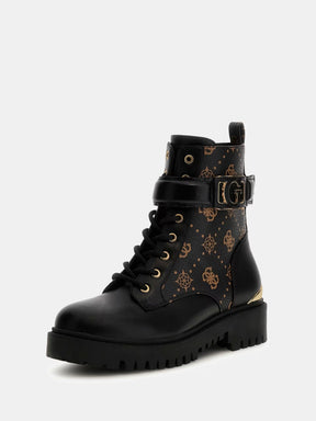 Bota de combate Oranda 4G con logotipo de peonía