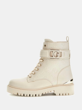 Bota de combate Oranda 4G con logotipo de peonía