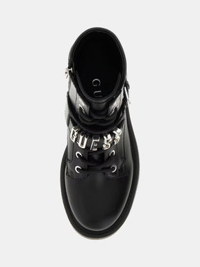 Bota de combate con logotipo de Yanzy