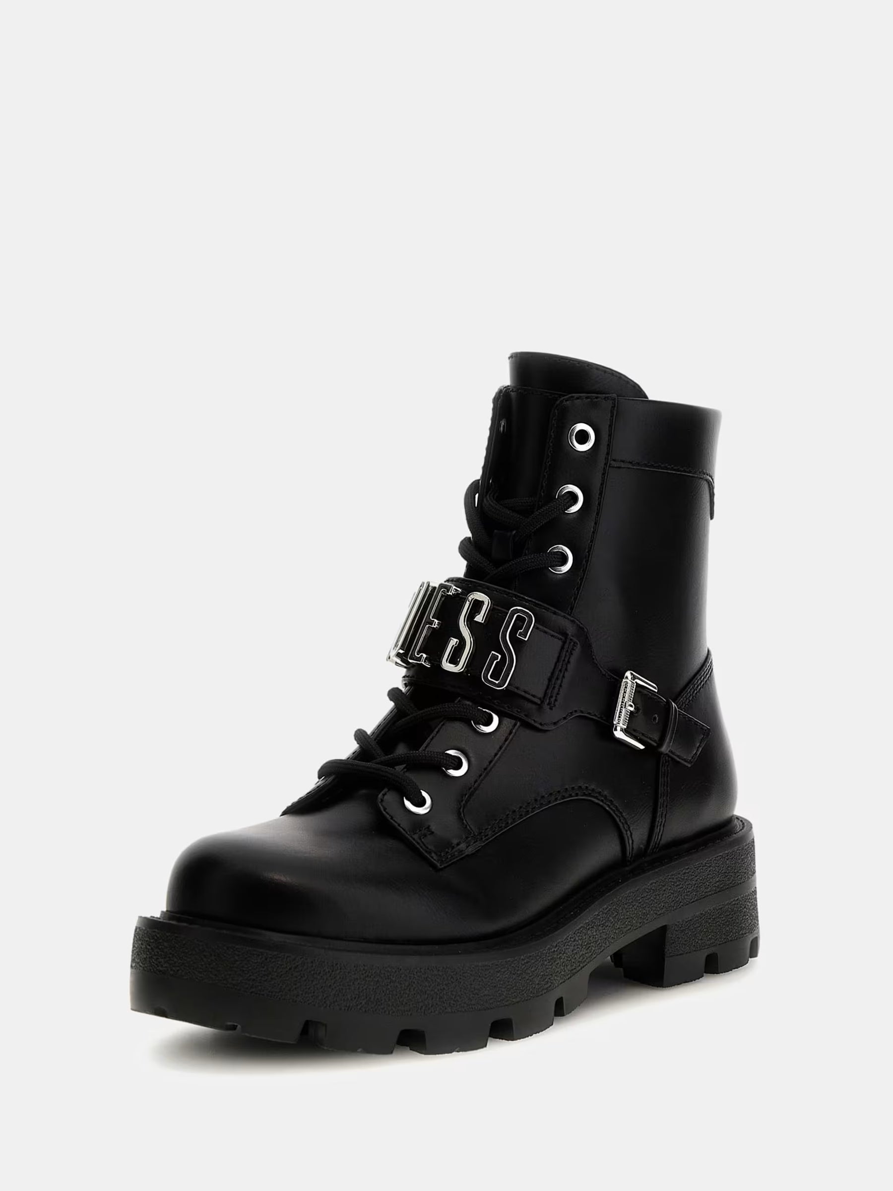 Bota de combate con logotipo de Yanzy