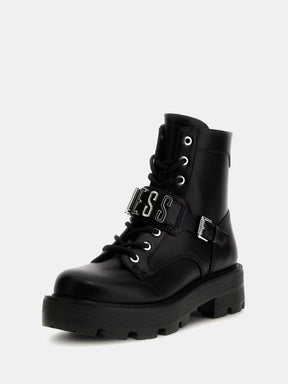 Bota de combate con logotipo de Yanzy
