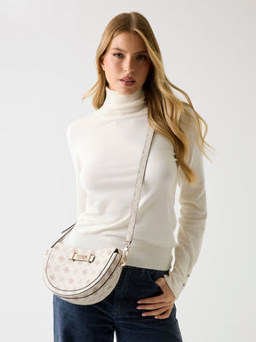 Bolso de hombro con logotipo de peonía Silia 4G