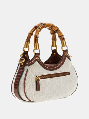 Bolso de mano con asa de bambú Zabry