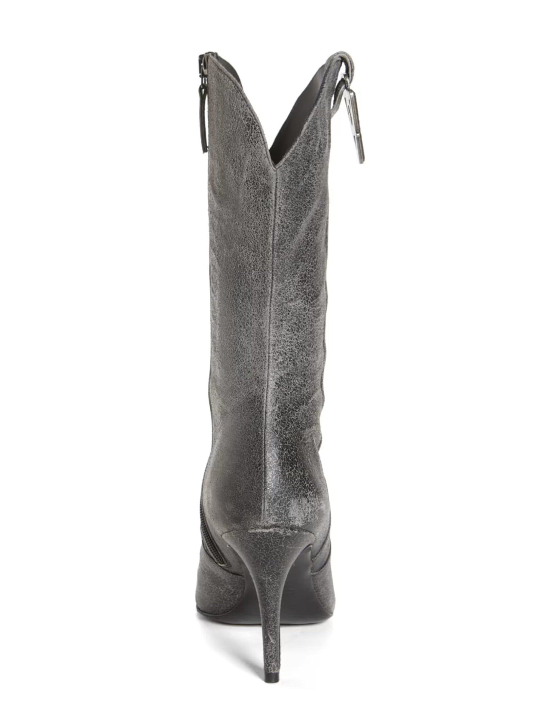 Botas de tacón de aguja de piel auténtica