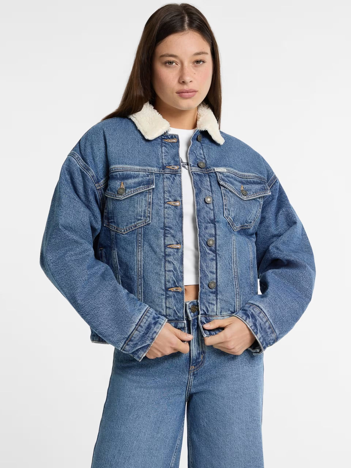 Chaqueta vaquera de gran tamaño