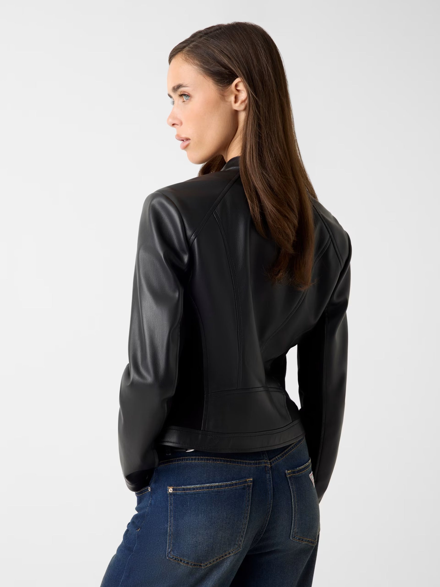 Chaqueta de motociclista de piel sintética
