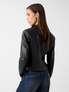 Chaqueta de motociclista de piel sintética