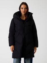 Chaqueta acolchada larga de plumón auténtico
