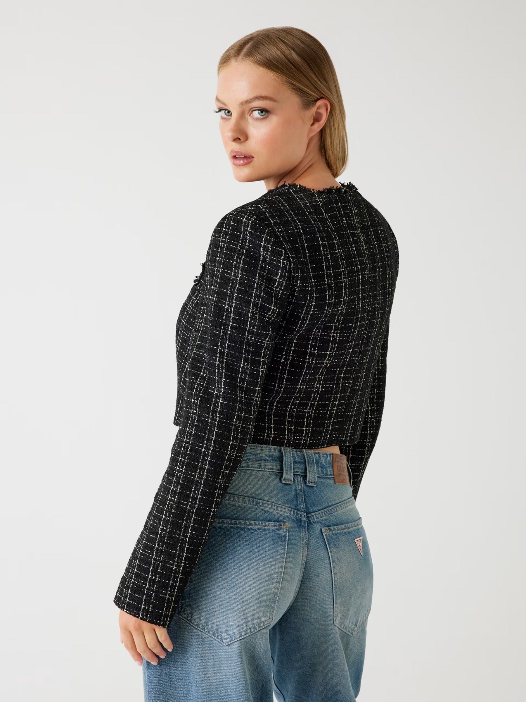 Chaqueta corta de tweed