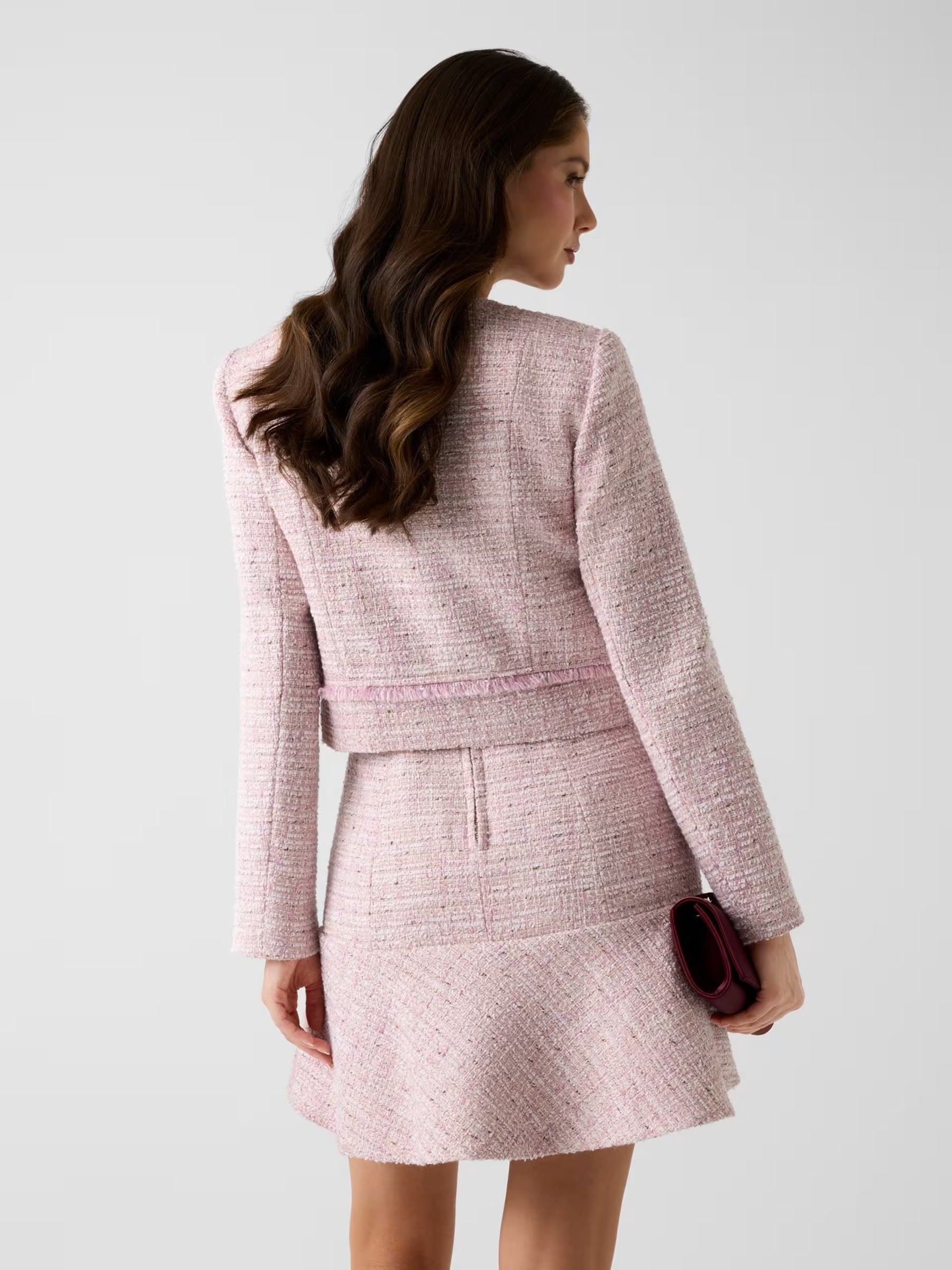 Chaqueta de tweed de mezcla de lana