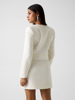 Chaqueta de tweed de mezcla de lana